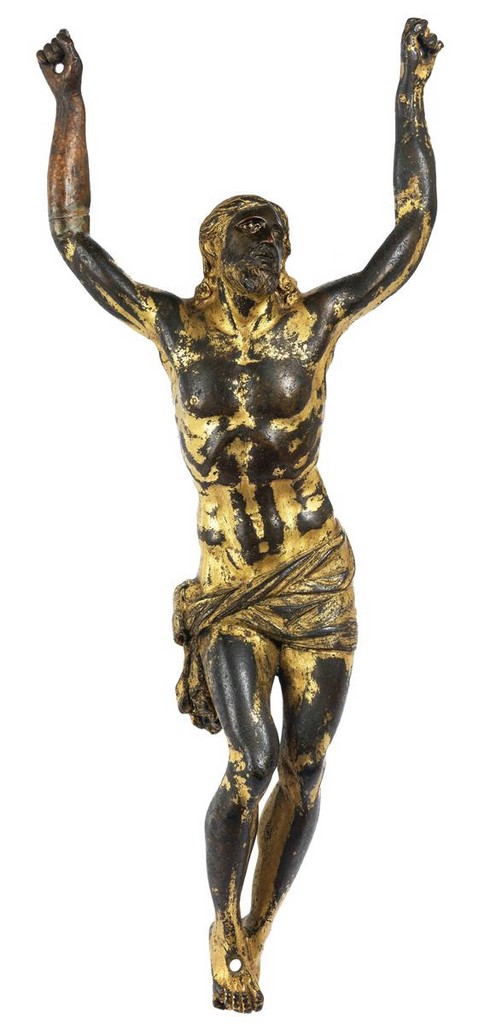 Christ en bronze doré maitre allemand du xviie siècle