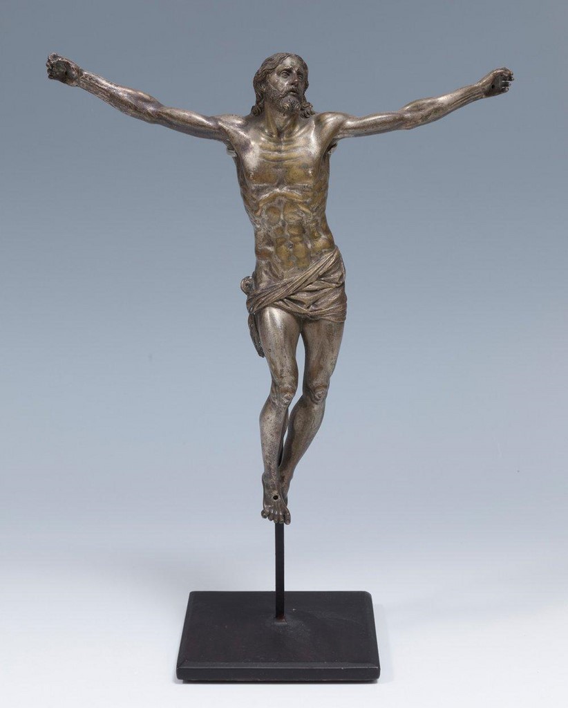 Italian school first half of the seventeenth century Expiring Christ Silver plated bronze