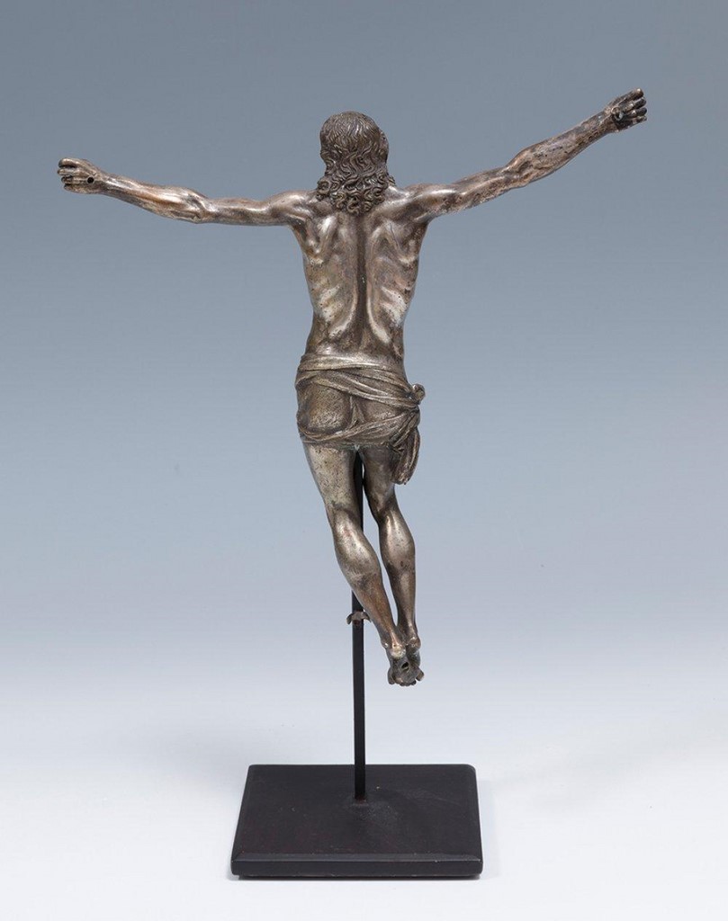 Italian school first half of the seventeenth century Expiring Christ Silver plated bronze