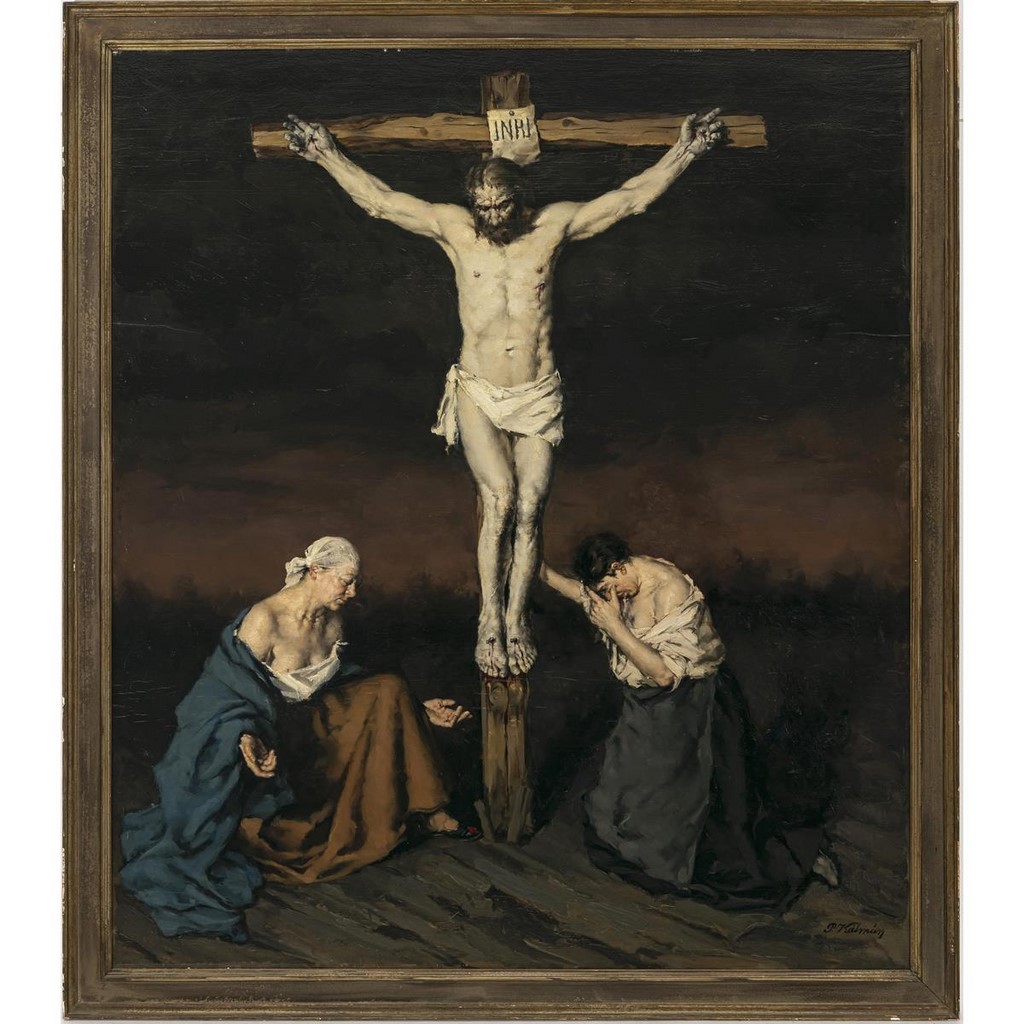 Péter Kálmán Triptych with the Crucifixion of Christ