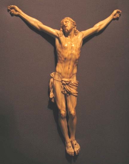 CHRIST EN IVOIRE SIGNE PS.Jaillot Faciebat DATE 1664